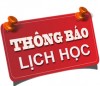 Thời khóa biểu lớp luyện thi Đại học năm học 2016-2017