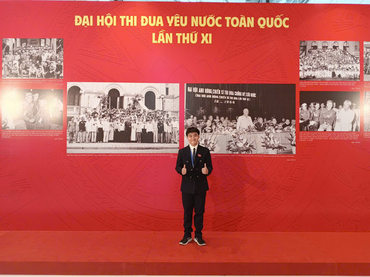 Em Trần Thiện Trí, Trường THPT chuyên Bến Tre - tham dự Đại hội Thi đua yêu nước toàn quốc lần thứ XI